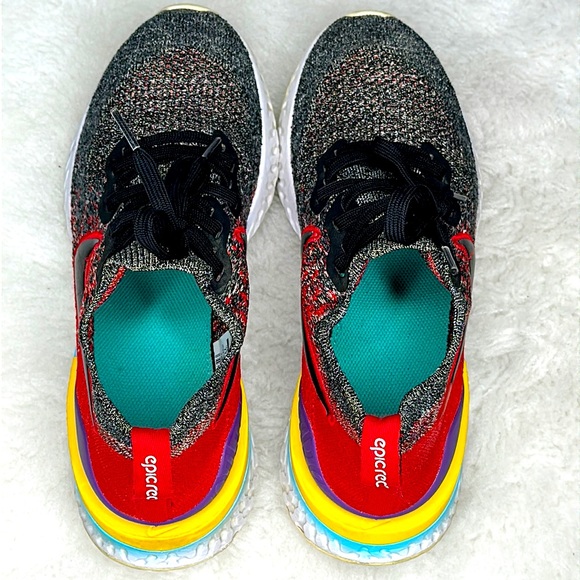 Nike Epic React FlyKnit Women’s 7Y Jade Running Sneaker Shoe. - Picture 8 of 8